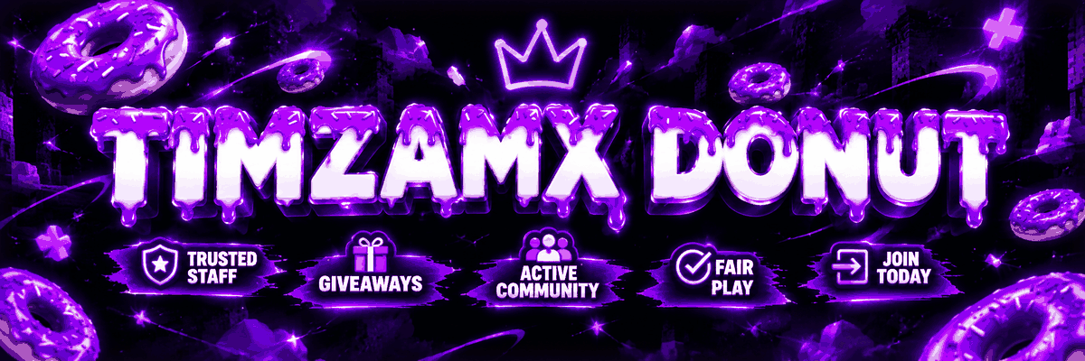 TIMZAMX DONUT partnership ad: trusted staff, giveaways, active community, fair play. Join today.